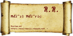 Mözl Móric névjegykártya